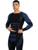 normani 2 x Thermounterhose Lange Skiunterwäsche für Herren in Blau/Schwarz