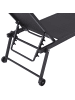 Beliani Gartenliege PORTOFINO in Schwarz - (W) 198 x (H) 32 x (L) 65 cm