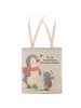 Mr. & Mrs. Panda Shopper-Tasche Smörle Winterzeit Design mit Spruch in Weiß