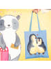 Mr. & Mrs. Panda Einkaufstasche Pinguin umarmen ohne Spruch in Sky Blue