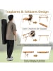 COSTWAY Campingtisch 90x69x42cm in Braun
