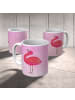 Mr. & Mrs. Panda Kindergarten Becher Flamingo Stolz ohne Spruch in Aquarell Pink