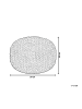 Beliani Pouf CONRAD in Grau - (W) 50 x (H) 35 x (L) 50 cm