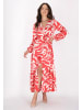 faina Damen Kleid in Rot Wollweiss
