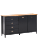 Beliani Sideboard SHILLINGTON in Schwarz/Gold/Braun - (W) 150 x (H) 83 x (L) 40 cm
