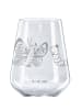 Mr. & Mrs. Panda Glas Rotwein Raupe Schmetterling ohne Spruch in Transparent