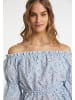 myMo Bluse Mit Vichy Muster in Blau