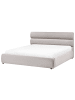 Beliani Doppelbett BONIFACIO in Grau/Schwarz - (W) 199 x (H) 106 x (L) 230 cm
