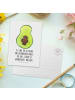 Mr. & Mrs. Panda Grußkarte Avocado Kern mit Spruch in Weiß