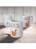 Mr. & Mrs. Panda Teetasse Eichhörnchen Blume mit Spruch in Weiß