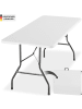 tectake Outdoor-Tisch klappbar, gummierter Tragegriff, 120 kg Belastbarkeit