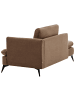 Beliani Chaiselongue SIEVOZ in Braun/Schwarz - (W) 155 x (H) 84 x (L) 85 cm