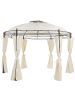 Beliani Pavillon SAFARA in Beige/Schwarz - (W) 368 x (H) 275 x (L) 368 cm