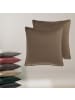 Tom Tailor TT Kissenhülle 2er Set VelvetSignature 45 x 45 cm in Braun