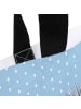 Mr. & Mrs. Panda Tote Bag Seeigel mit Spruch in Blau Pastell
