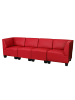 MCW Modular 4-Sitzer Sofa Moncalieri, Rot, hohe Armlehnen