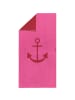 Erwin Müller Jacquard Strandtuch in rot-pink