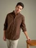 TeeShoppen Hemd Linen Blend in Coffee
