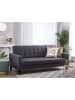 Beliani 3-Sitzer Sofa VEHKOO in Grau/Dunkler Holzfarbton - (W) 200 x (H) 86 x (L) 77 cm