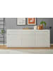 Furn.Design Sideboard weiß matt, Evoke Eiche, Kommode 217 x 90 cm, Soft-Close-Funktion