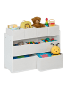 relaxdays Kinderregal in Weiß - (B)92 x (H)60 x (T)30 cm