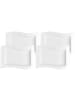 Villeroy & Boch 4er Set Gourmetteller NewWave in 33 x 24 cm in weiß