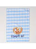 AltoBelli Geschirrtuch OKTOBERFEST Weiß Blau O‘ZAPFT IS! mit Brezel
