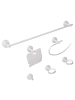 Beliani 8-tlg Badaccessoires Set ZARUMA in Silber