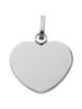Adeliás Damen Anhänger – Herz Gravuranhänger aus Edelstahl in silber