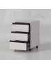 KADIMA DESIGN Rollcontainer Soft-Close 3 Schubladen, Bürocontainer "Stuttgart" in Greige