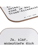 Mr. & Mrs. Panda Holzuntersetzer Spruch Selbstakzeptanz Trend mi... in Weiß