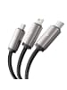 TechProtect Tech-Protect UltraBoost 3in1 USB-A Kabel 1 m Grau in Grau