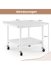 COSTWAY 2-stufig Druckerständer in Weiß