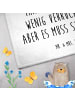 Mr. & Mrs. Panda Frottiertuch Hund Blume mit Spruch in Weiß