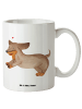 Mr. & Mrs. Panda steingut tasse Hund Dackel ohne Spruch in Weiß