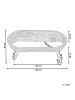 Beliani 2-tlg Gartensofa MARATEA in Naturfarben/Schwarz/Beige
