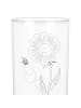 Mr. & Mrs. Panda Wasserglas Blume HageRundunge mit Spruch in Transparent