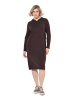 Ulla Popken Midikleid in mahagoni