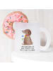 Mr. & Mrs. Panda Teetasse Hund Blume mit Spruch in Transparent