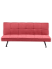Beliani 3-Sitzer Sofa HASLE in Rot/Schwarz - (W) 168 x (H) 75 x (L) 88 cm