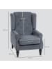 HOMCOM Ohrensessel-86L x 74B x 102H cm-Grau