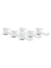 Villeroy & Boch 6er Set Espressotassen mit Unterteller NewWave Caffè 80 ml weiß in weiß