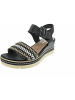 remonte Keilsandalen für Damen in schwarz