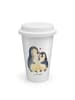 Mr. & Mrs. Panda becher kaffee Pinguin umarmen ohne Spruch in Weiß