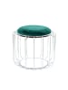 Kayoom Sitzkissen Pouf Comfortable in dunkelgrün - silber