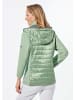GOLDNER Steppjacke mit abnehmbarer Kapuze in salbei