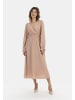Usha Damen Maxikleid Mit Allover-Print in Braun Beige