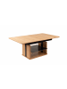 58 aufm Kessel COUCHTISCH höhenverstellbar und ausziehbar Cissy 120x54x70 Wildeiche