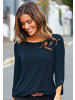 Vivance 3/4-Arm-Shirt in beere, navy