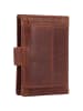 Greenburry Vintage Geldbörse RFID Schutz Leder 7 cm cognac